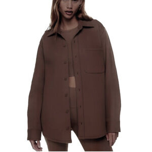 Aritzia Brown Button Down Shirt